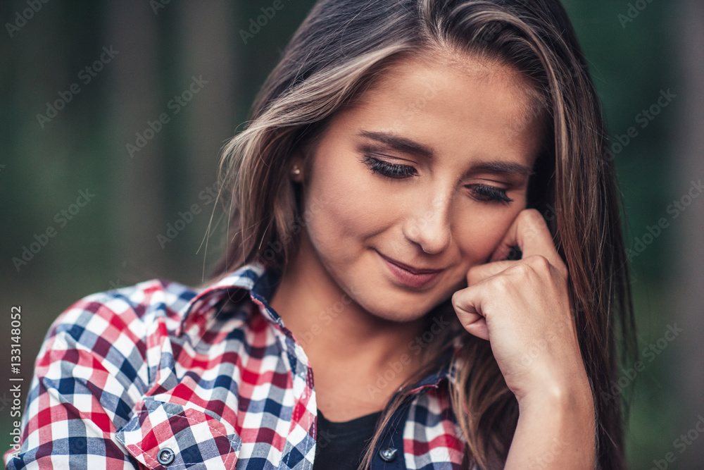 Young woman relaxing in nature Young woman relaxing in nature