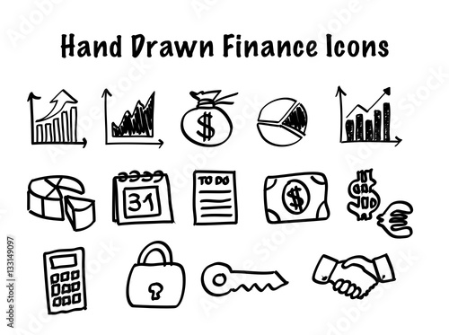 Hand Drawn Finance Icons