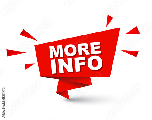 Red easy vector illustration isolated paper bubble banner more info. This element is well adapted for web design.