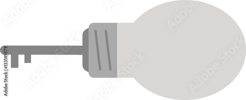Key with light bulb