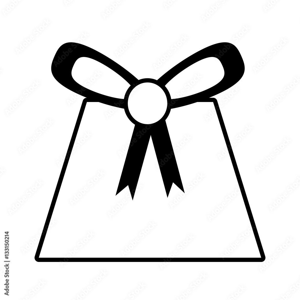 gift box festive traditional outline vector illustration eps 10