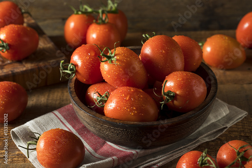 Raw Red Organic Roma Tomatoes
