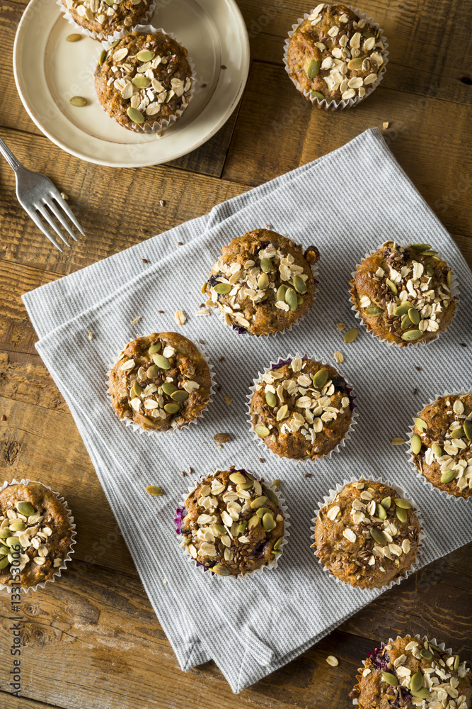 Healthy Organic Seed and Blueberry Muffins Healthy Organic Seed and Blueberry Muffins