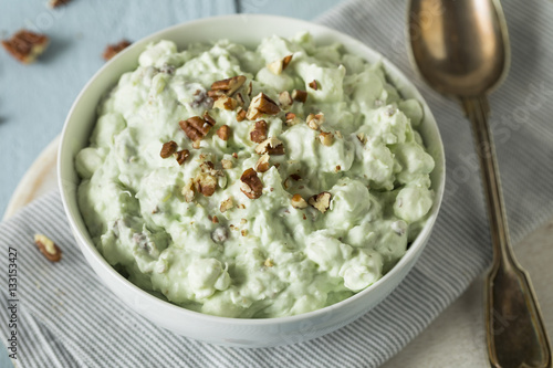 Принти на полотні Homemade Green Pistachio Fluff Dessert