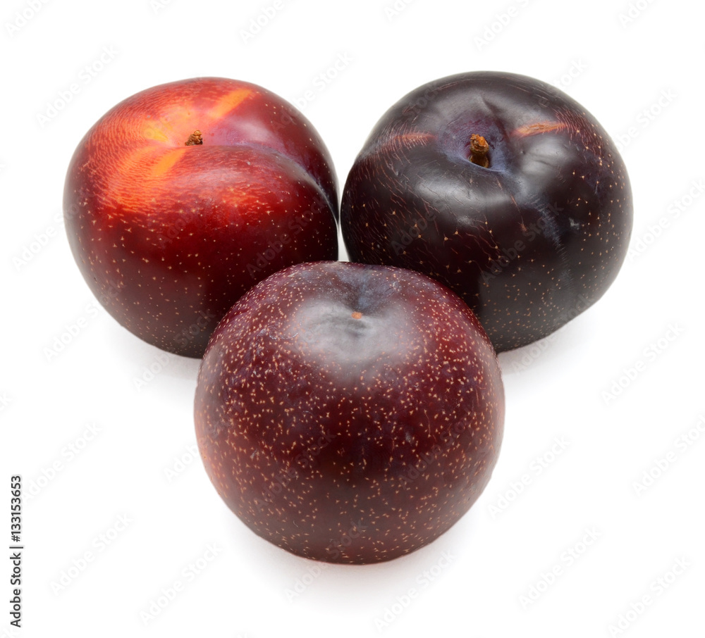 Obraz premium organic peach fruit cutout on white background