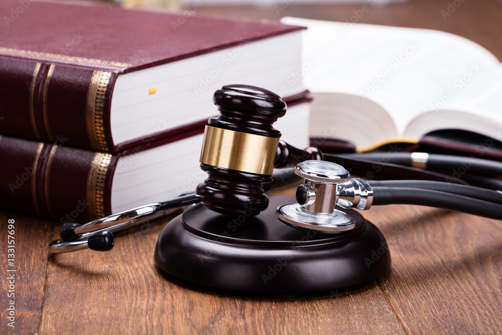 Gavel With Medical Stethoscope Gavel With Medical Stethoscope