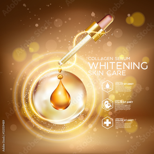 Collagen Serum Background Concept Skin Care Cosmetic