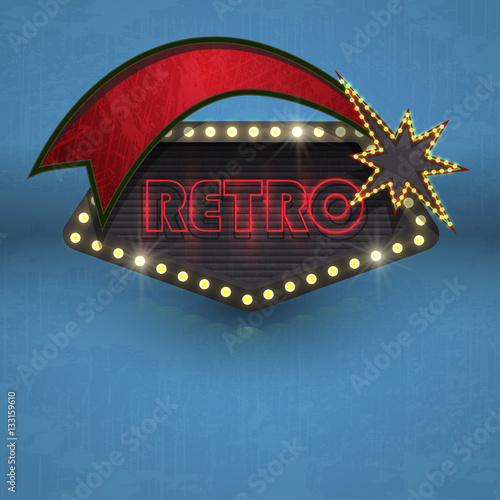 retro road sign vector vintage element