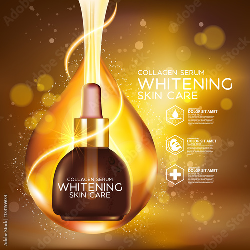 Collagen Serum Background Concept Skin Care Cosmetic