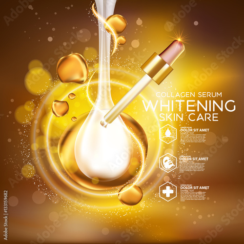 Collagen Serum Background Concept Skin Care Cosmetic