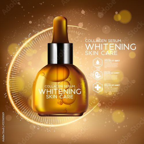 Collagen Serum Background Concept Skin Care Cosmetic