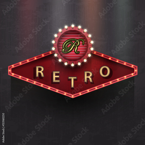 retro road sign vector vintage element
