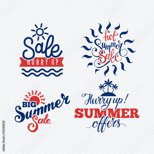 Summer sale badge vector.