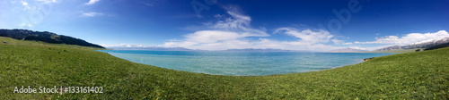 Sailimu Lake panorama,Xinjiang Uygur Zizhiqu.
