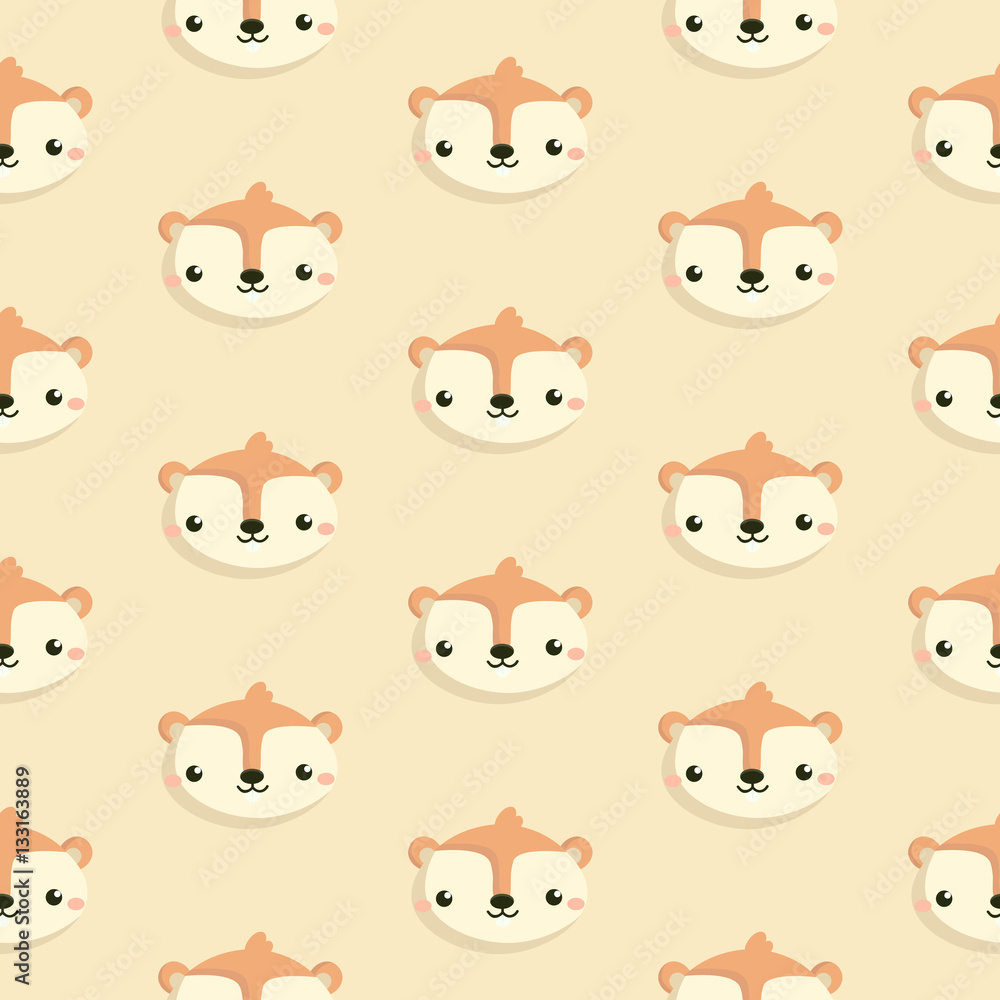 Pattern with squirrel.
