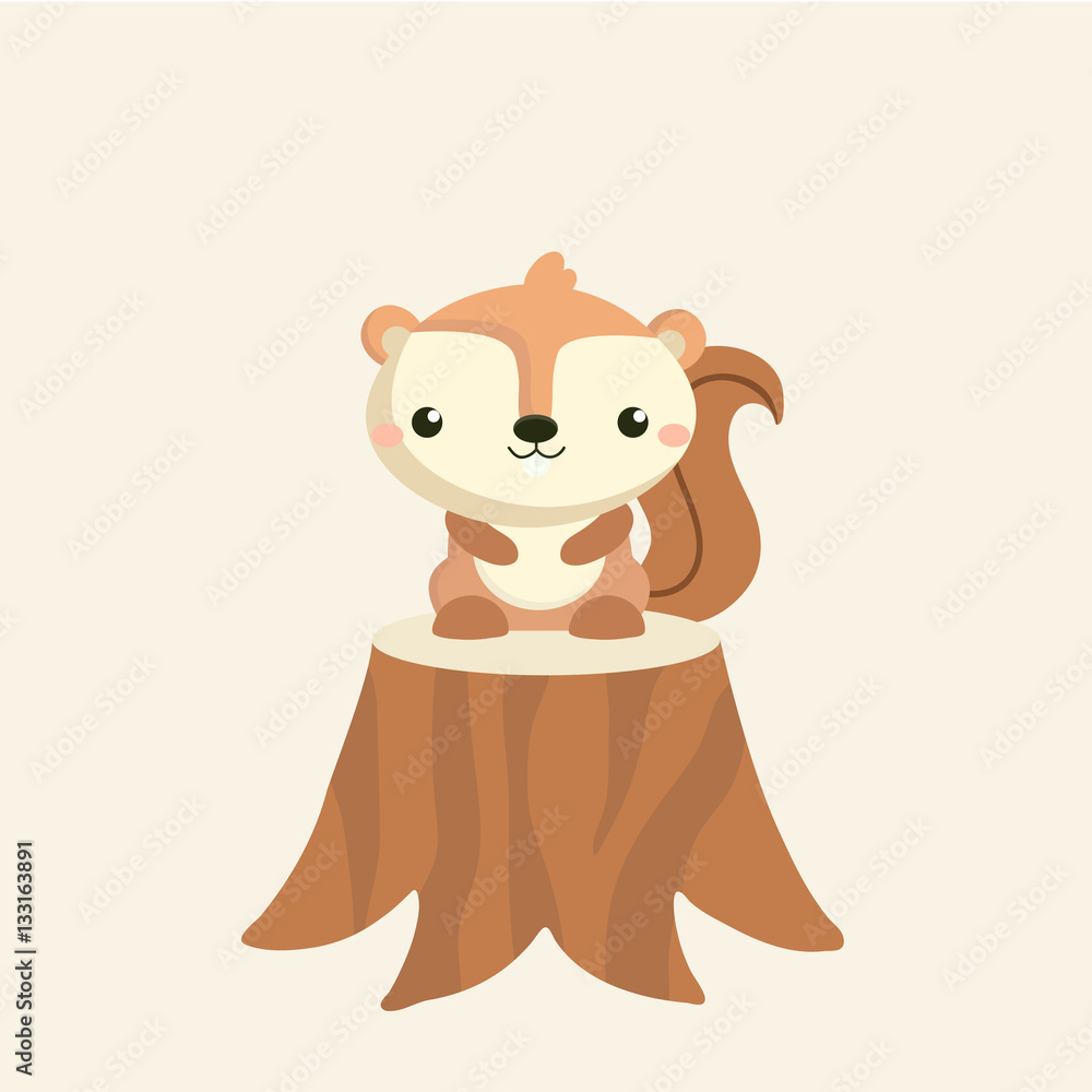 Cute squirrel cartoon. Cute squirrel cartoon.