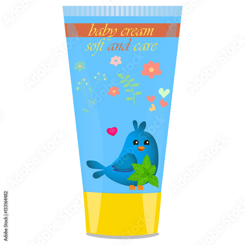 Baby cream tube with kids design