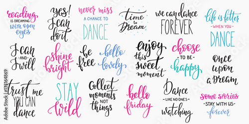 Lettering photography overlay set