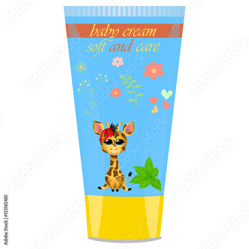 Baby cream tube with kids design