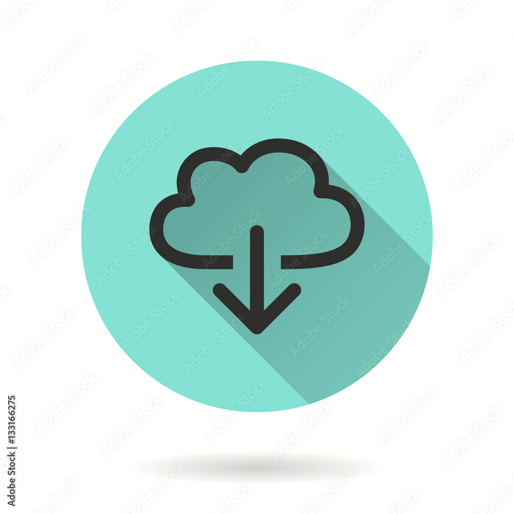 Cloud download - vector icon. Cloud download - vector icon.