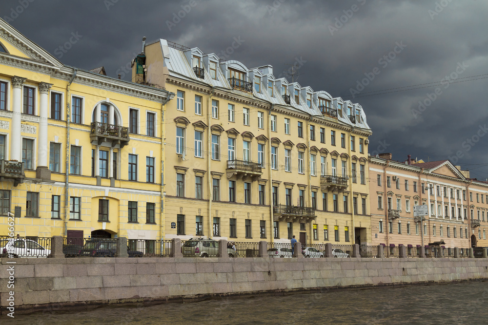 Fontanka Embankment in Petersburg