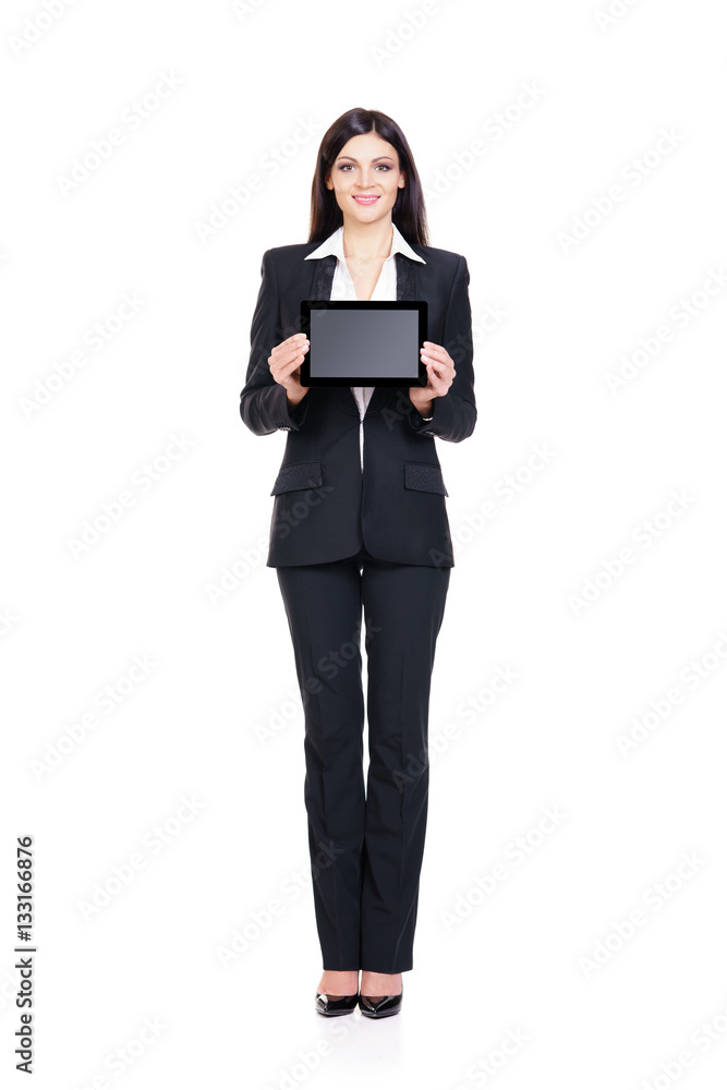 Young and beautiful businesswoman with a tablet Young and beautiful businesswoman with a tablet