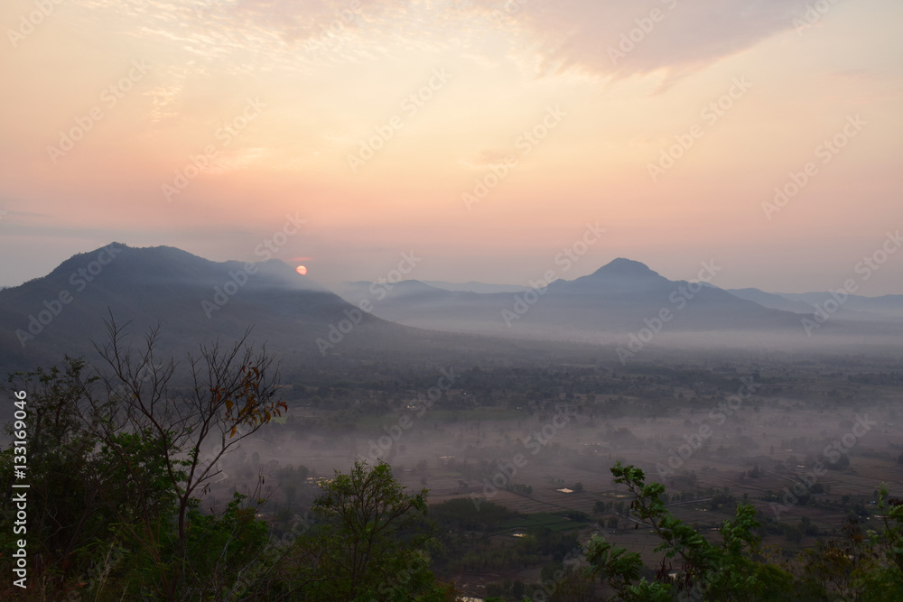 Sea of mist at phu tok , Chiang Kan district, Loei province,Thailand