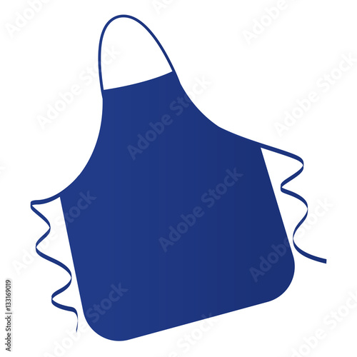 Blue apron isolated on white background. Vector illustration