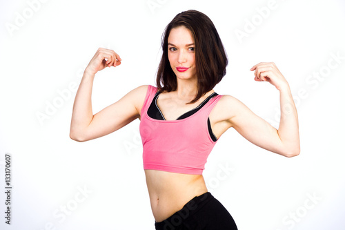 Young girl in the sports form