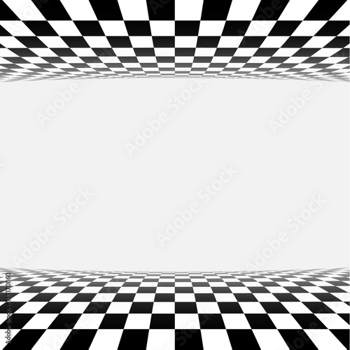 abstract checker background in perspective