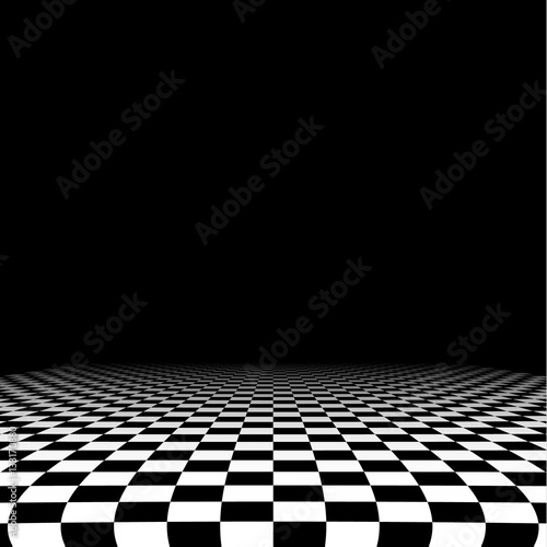 abstract checker background in perspective