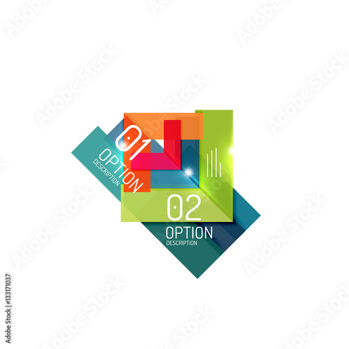 Abstract vector business geometric infographics