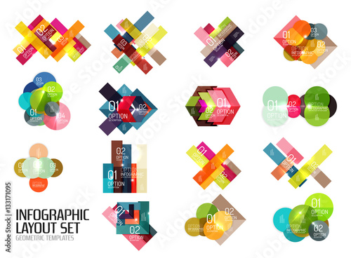 Set of buiness infographics templates
