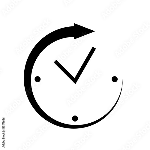 Clock watch ticker vector icon