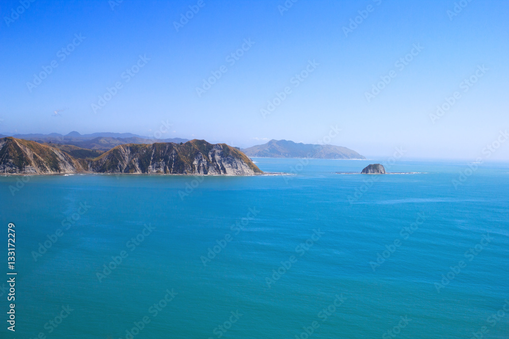 Tolaga Bay aerial view, East Cape, New Zealand