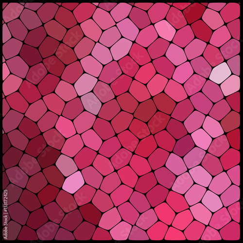 Abstract purple mosaic pattern. Abstract background consisting of elements of different shapes arranged in a mosaic style. Vector illustration
