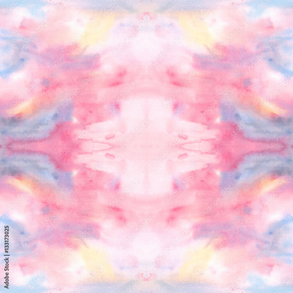 Watercolor abstract seamless pattern background on paper with yellow, blue, purple and pink colors Watercolor abstract seamless pattern background on paper with yellow, blue, purple and pink colors