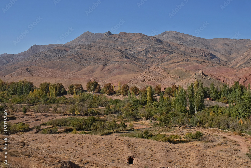 The Hill for Abyaneh, traditional and historic village in Iran