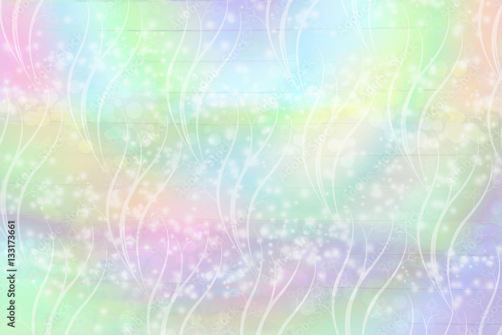Abstract beautiful pastel gradient with all over dots, flowers and background for spring Easter and feminine design