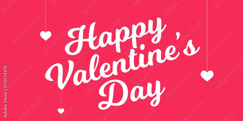 valentines day lettering background 14Th february typography design
