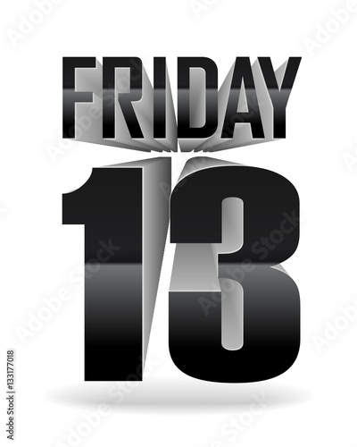 Friday 13. Vector inscription