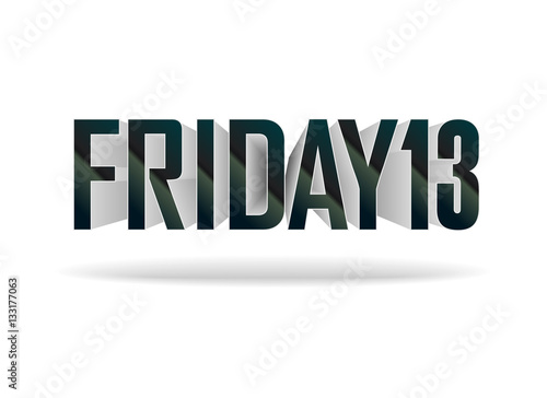 Friday 13. Vector inscription