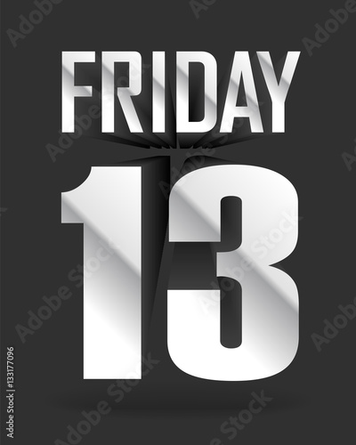 Friday 13. Vector inscription