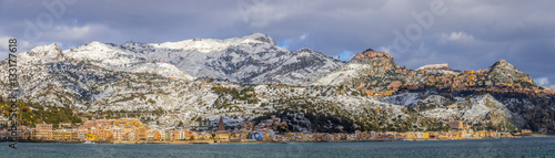 Panorama Taormina e Castelmol, nevicata 2017