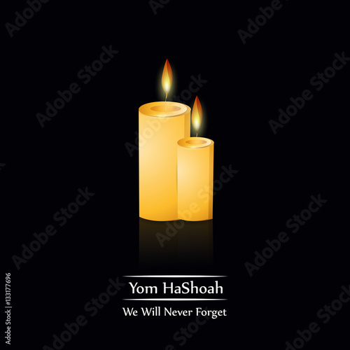 Jewish Yom HaShoah Remembrance Day background