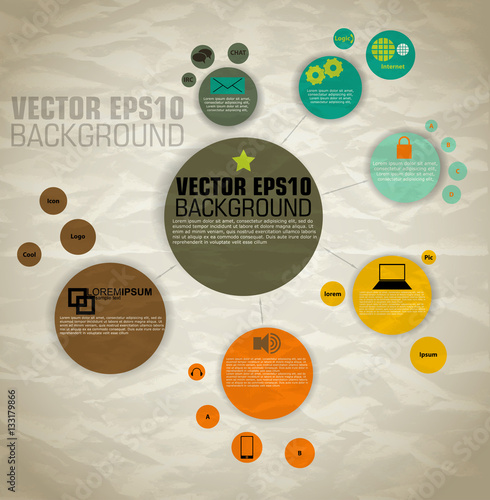 vector of template for icons and info graphics