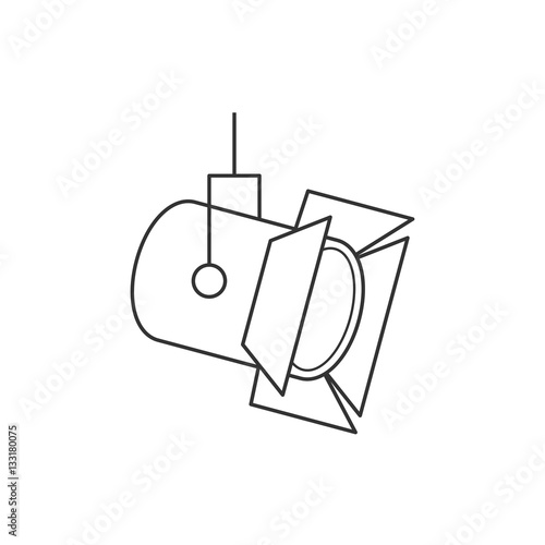Movie spotlight line icon