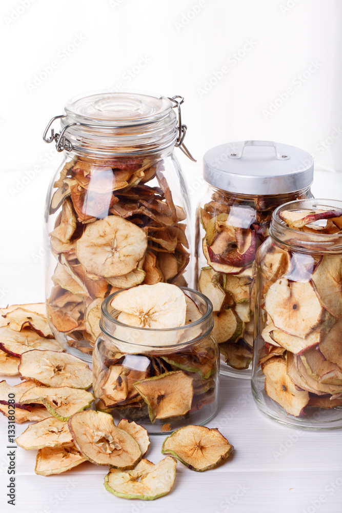 Homemade apple chips. Dried fruit. Homemade apple chips. Dried fruit.