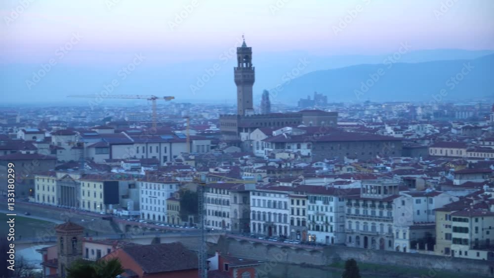 Beautiful view of bridge Ponte Vecchio, Florence, Italy, selective focus video Beautiful view of bridge Ponte Vecchio, Florence, Italy, selective focus video