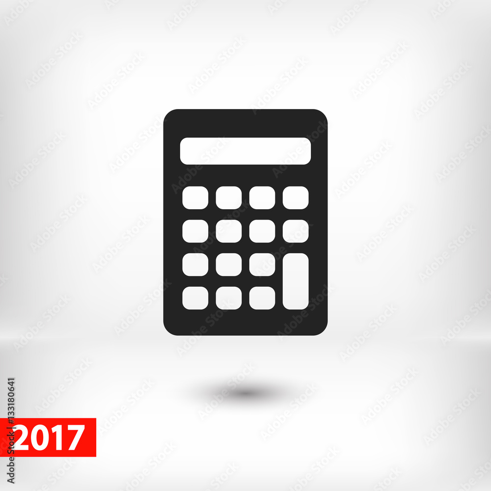 calculator icon, vector illustration. Flat design style calculator icon, vector illustration. Flat design style